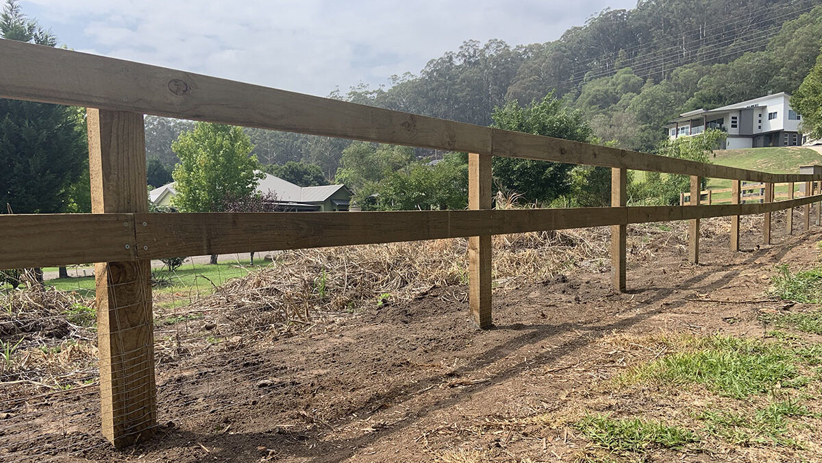 Rural fence on the Central Coast