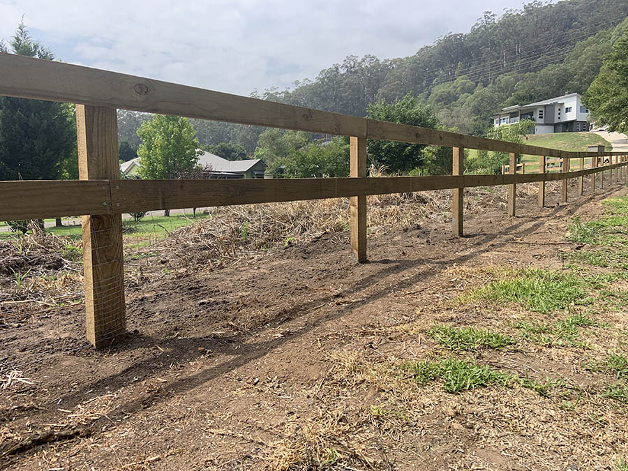 Rural property fencing on central coast
